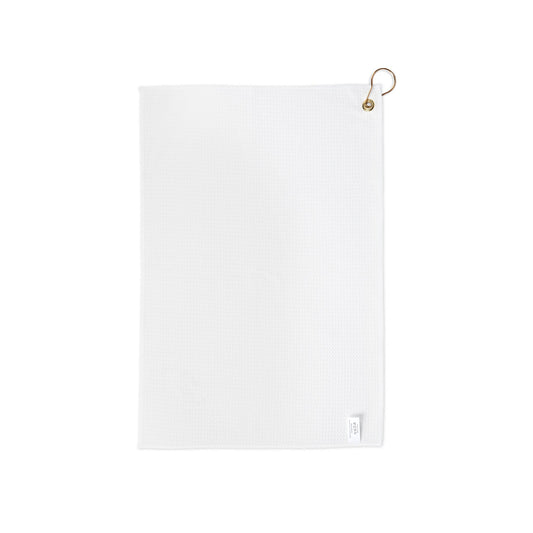 Golf Towel - Premium Light Gray Microfiber with Clip for Clubs & Golf Bag