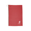 Embroidered Golf Towel with Grommet & Ring — Quick-Dry Waffle Towel for Clubs