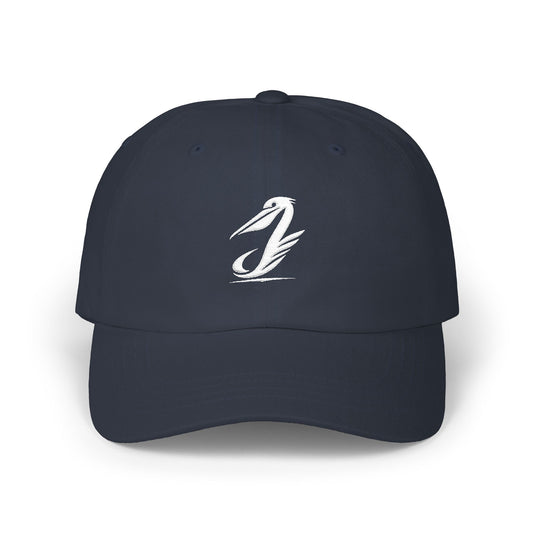 Embroidered Brushstroke Pelican Dad Cap — Jetstream Logo Baseball Hat