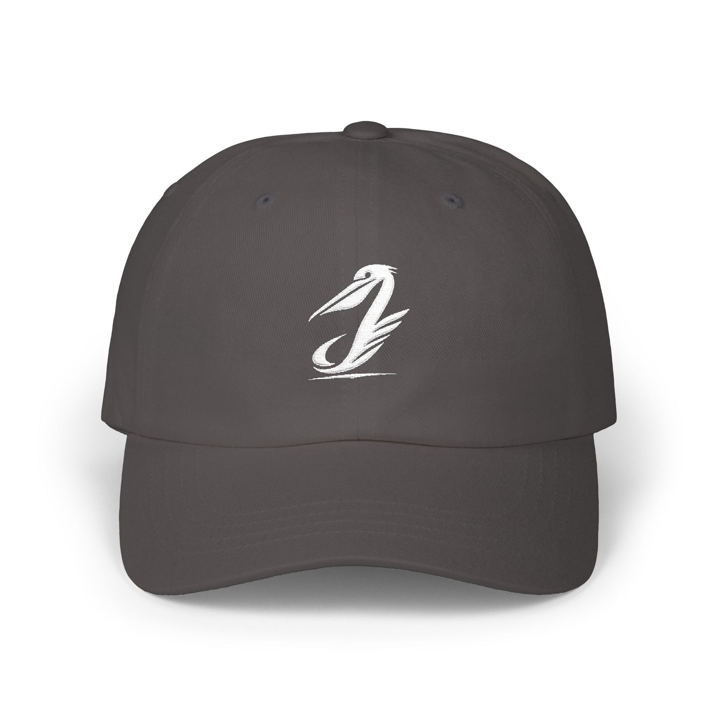 Embroidered Brushstroke Pelican Dad Cap — Jetstream Logo Baseball Hat