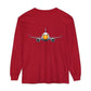 Jetstream Plane Long Sleeve Tee — Front Logo & Front-Facing Jet Graphic