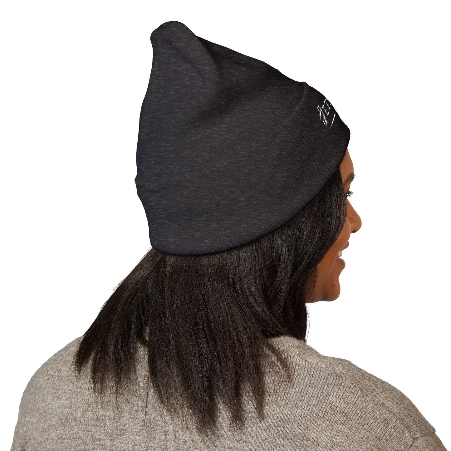 Embroidered Classic Cuffed Beanie — Minimal Winter Hat