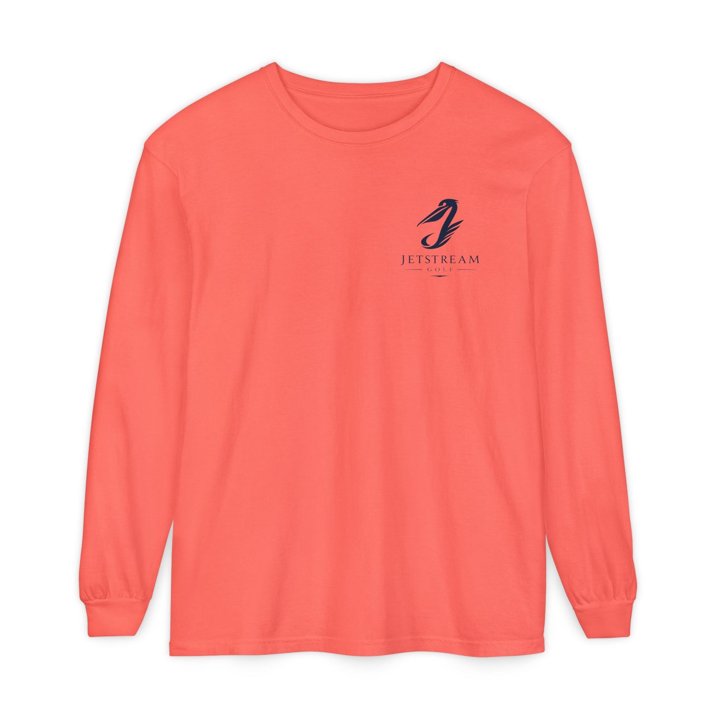 Jetstream Plane Long Sleeve Tee — Front Logo & Front-Facing Jet Graphic