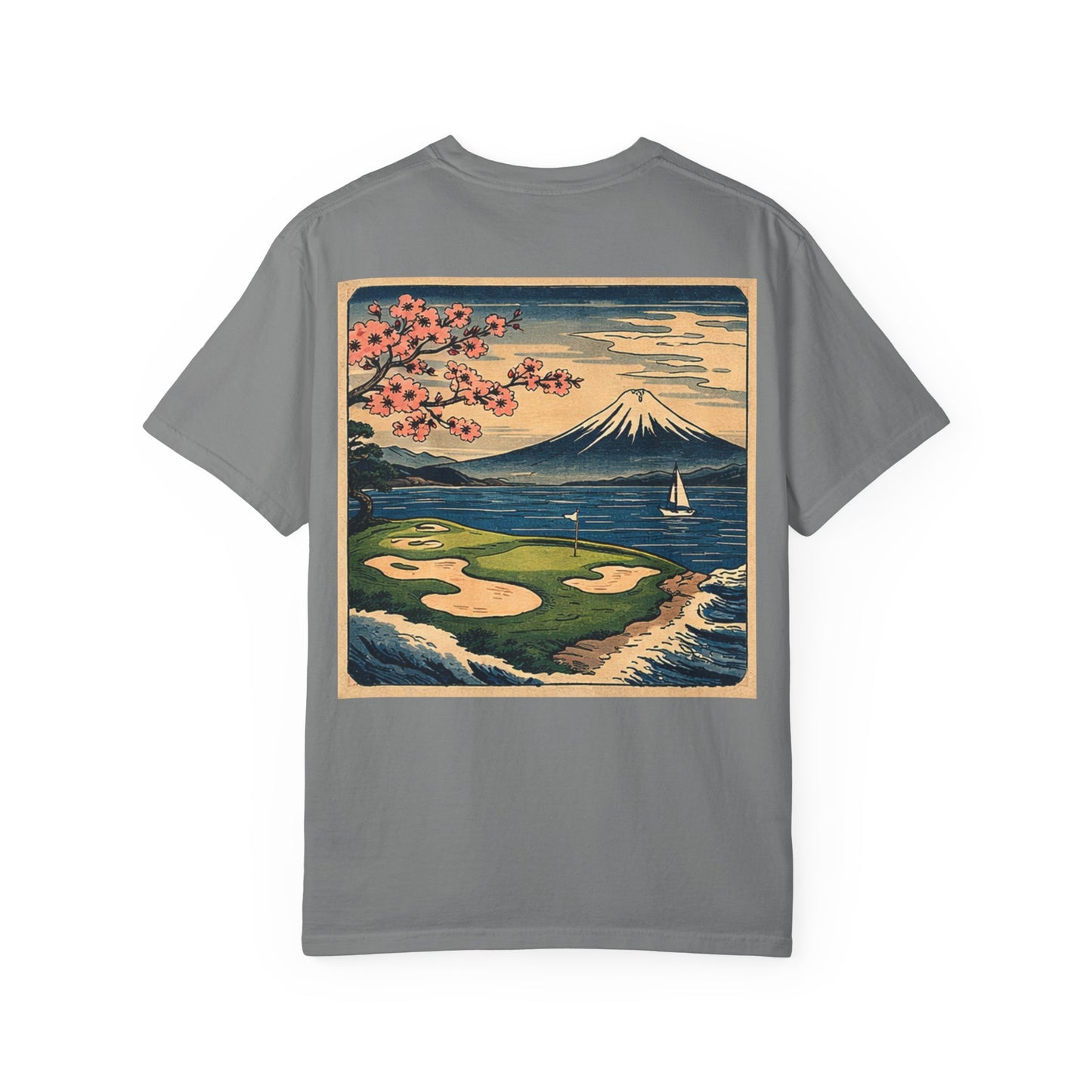 T-Shirt — Vintage Japanese Wave Golf Shirt (Hokusai-Inspired)