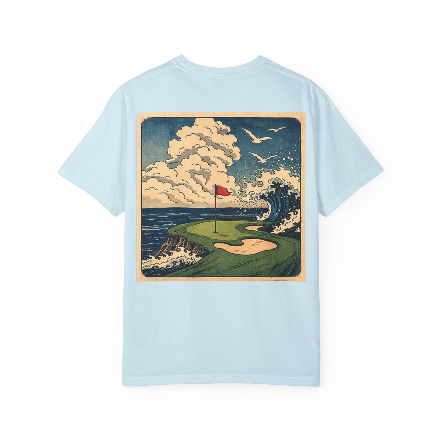 T-Shirt — Vintage Japanese Wave Golf Shirt (Hokusai-Inspired)