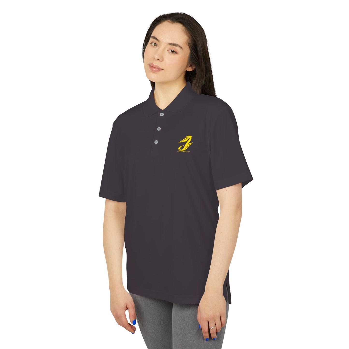 Performance Polo with Golden Embroidered Chest