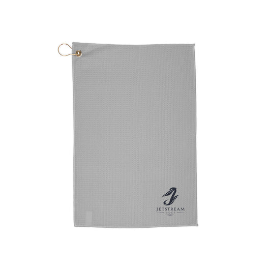 Golf Towel - Premium Light Gray Microfiber with Clip for Clubs & Golf Bag