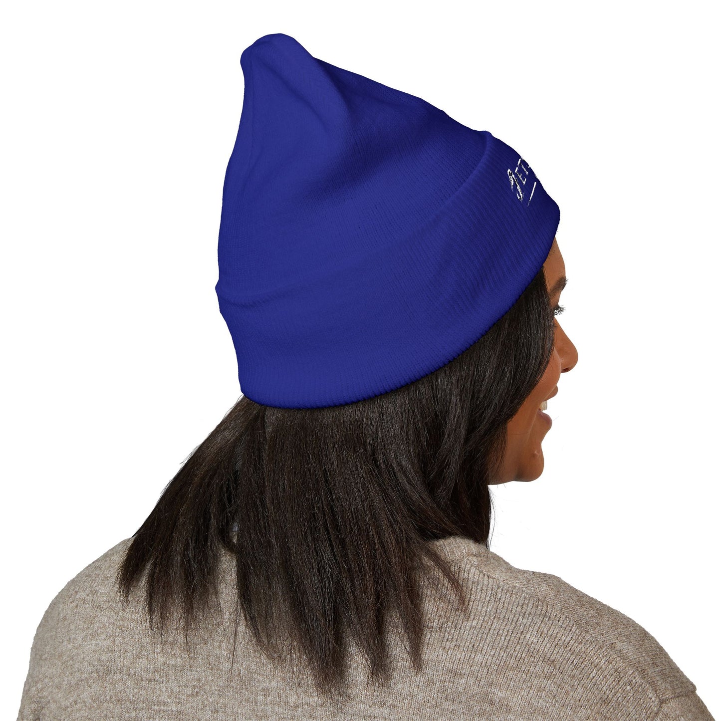 Embroidered Classic Cuffed Beanie — Minimal Winter Hat