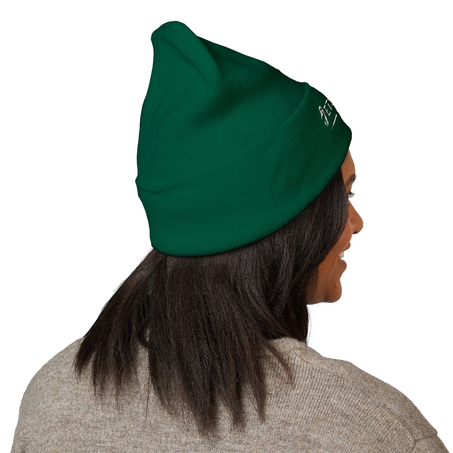 Embroidered Classic Cuffed Beanie — Minimal Winter Hat