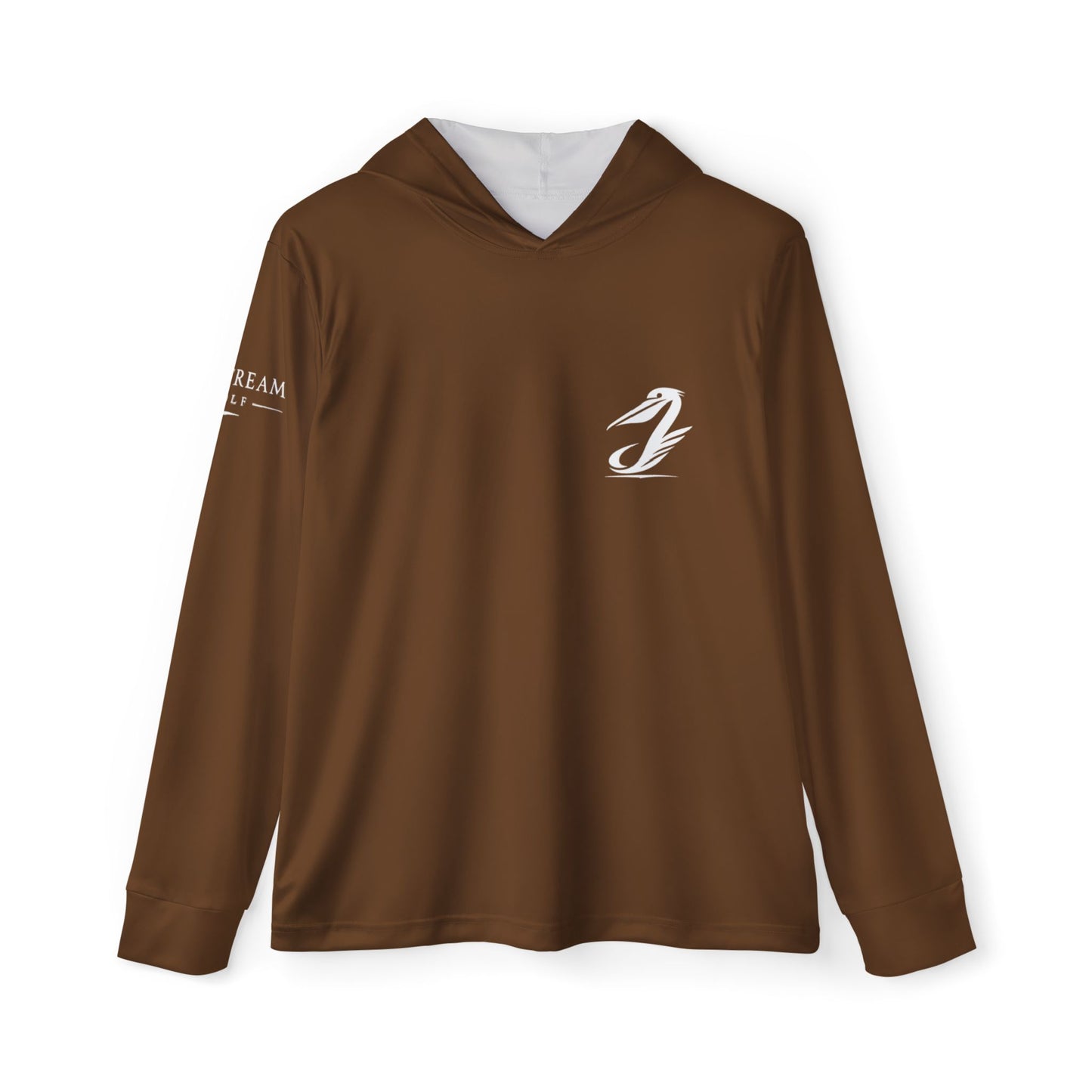 Brown Men's Sports Warmup Hoodie (AOP)