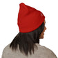 Embroidered Classic Cuffed Beanie — Minimal Winter Hat