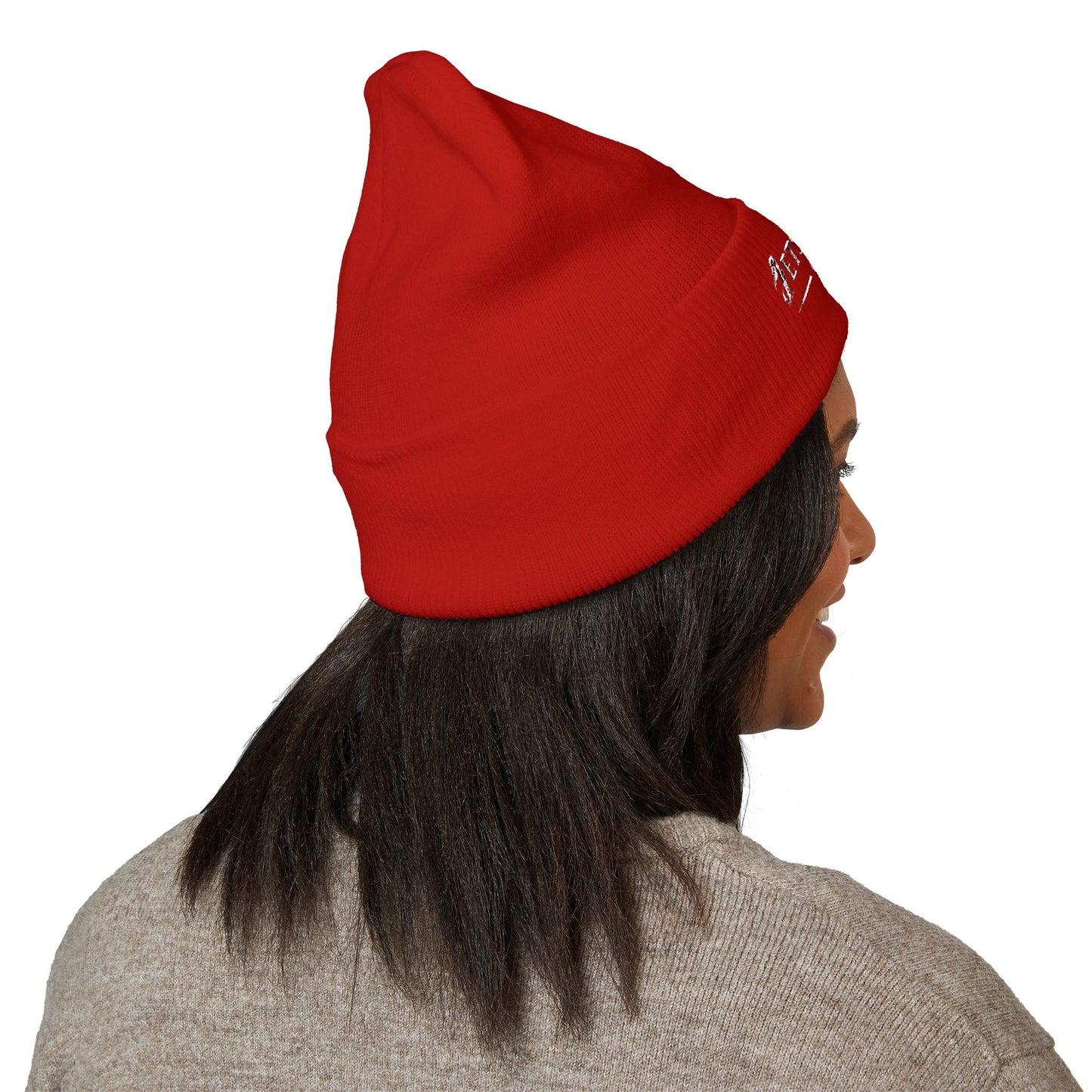 Embroidered Classic Cuffed Beanie — Minimal Winter Hat