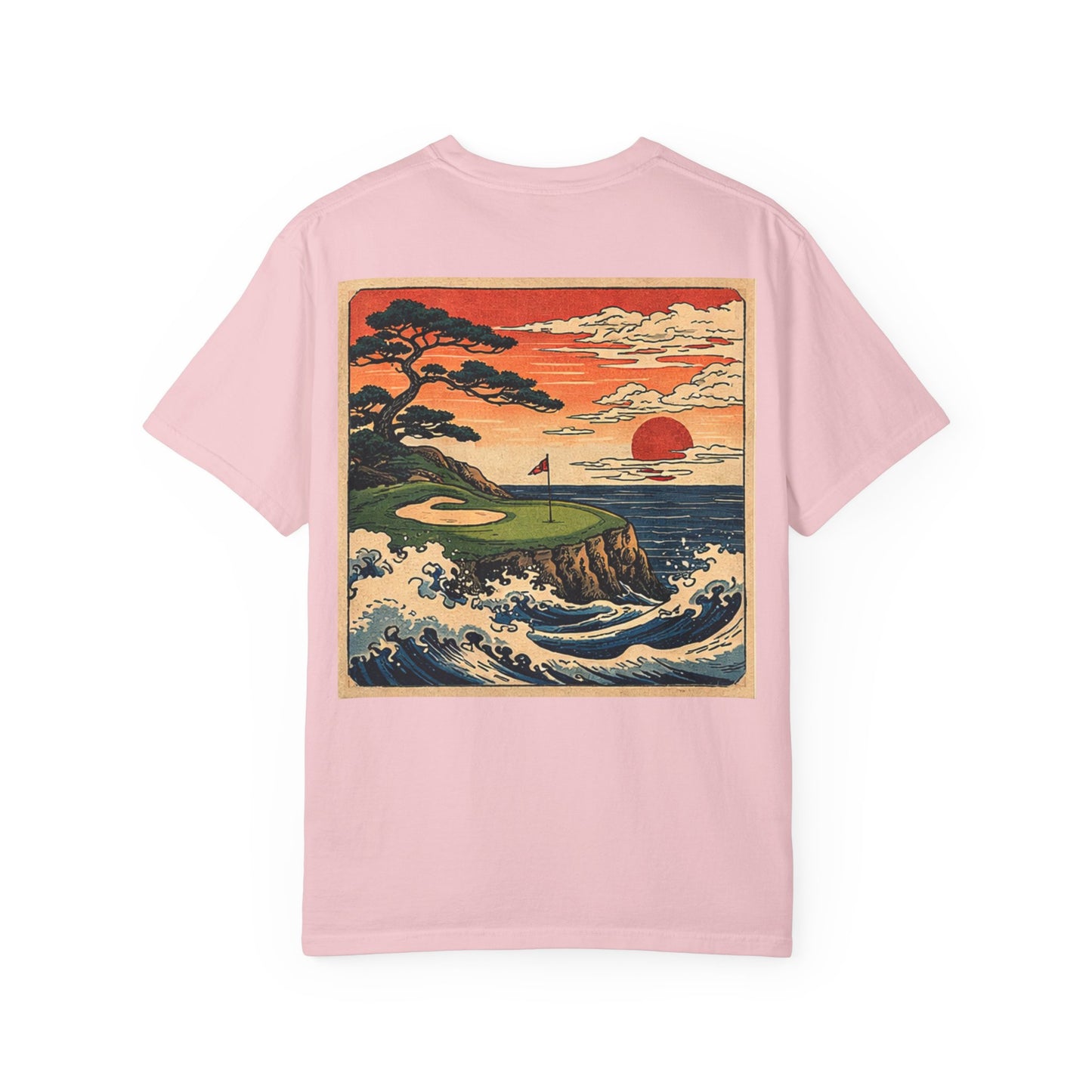 T-Shirt — Vintage Japanese Wave Golf Shirt (Hokusai-Inspired)