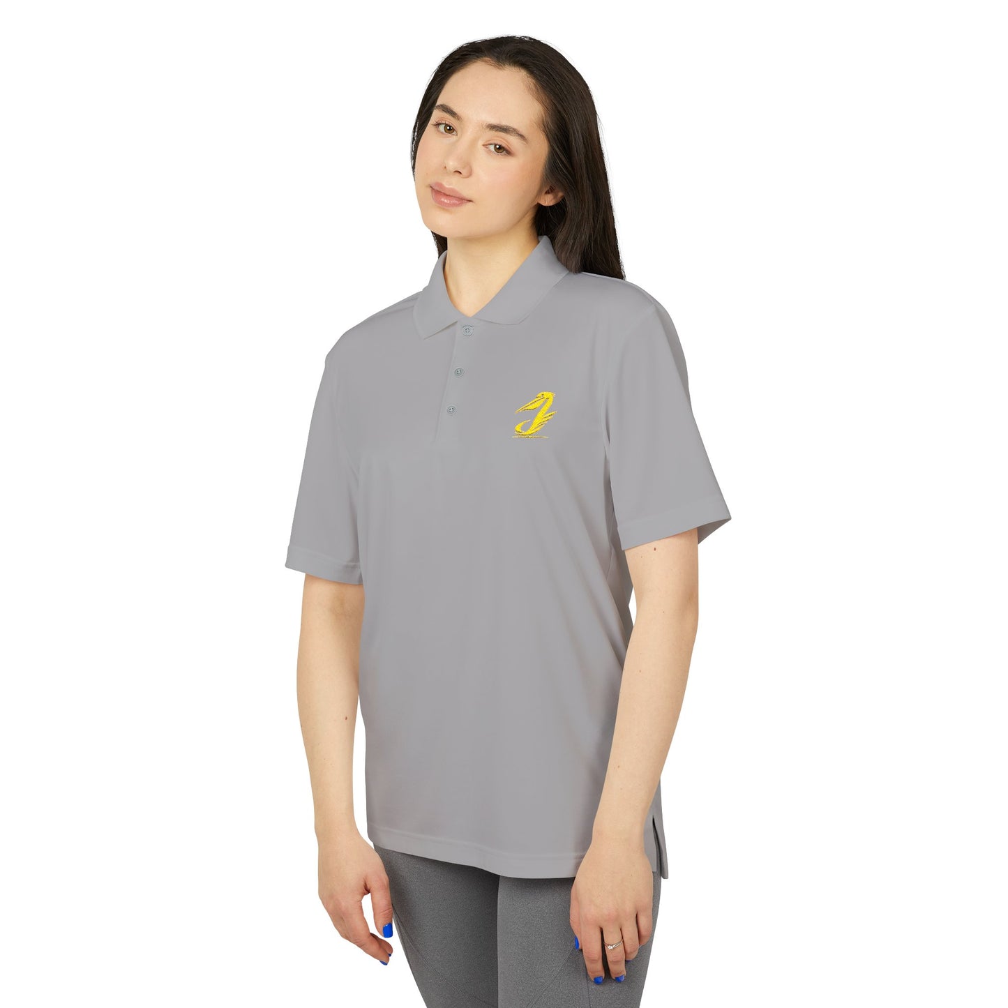 Performance Polo with Golden Embroidered Chest