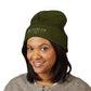 Embroidered Classic Cuffed Beanie — Minimal Winter Hat