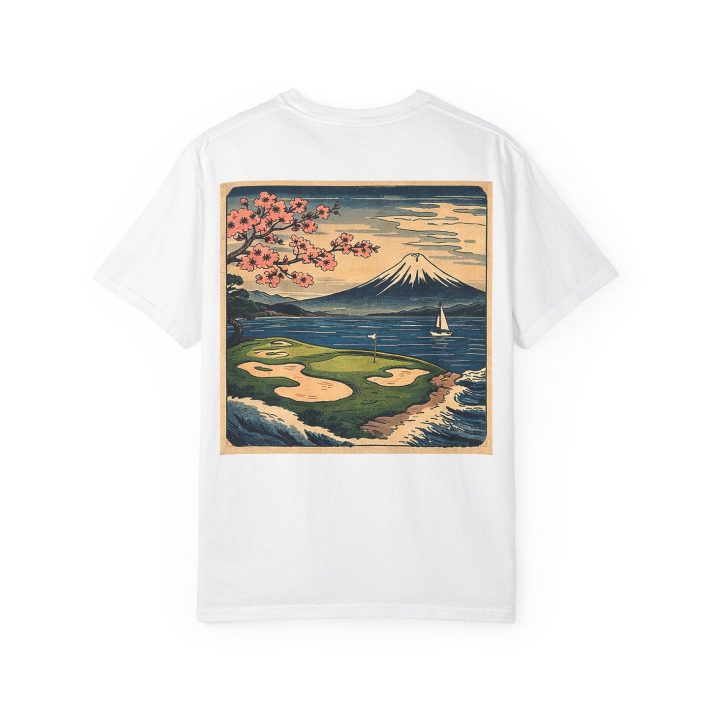 T-Shirt — Vintage Japanese Wave Golf Shirt (Hokusai-Inspired)