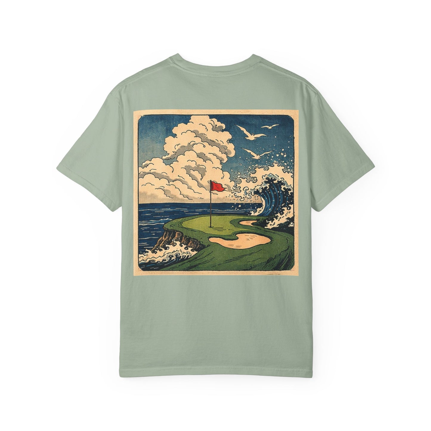 T-Shirt — Vintage Japanese Wave Golf Shirt (Hokusai-Inspired)