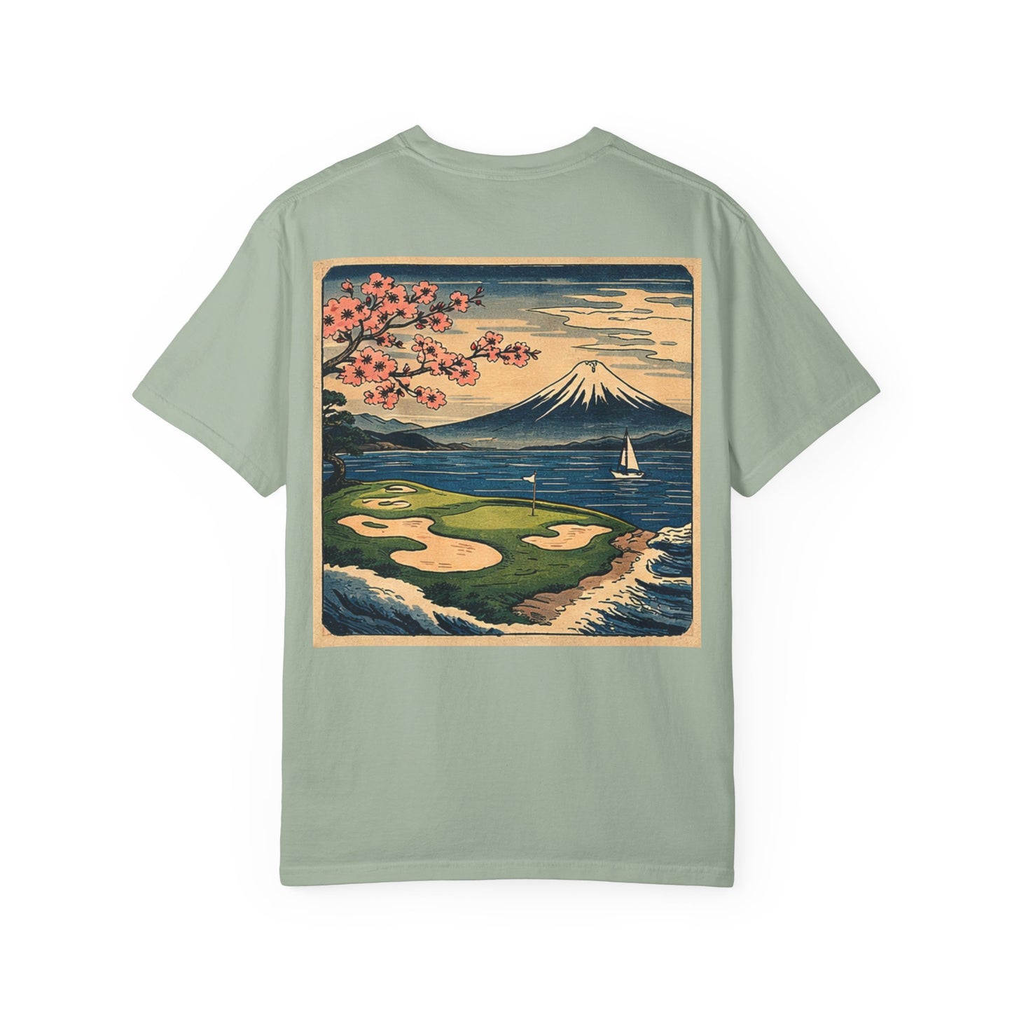 T-Shirt — Vintage Japanese Wave Golf Shirt (Hokusai-Inspired)