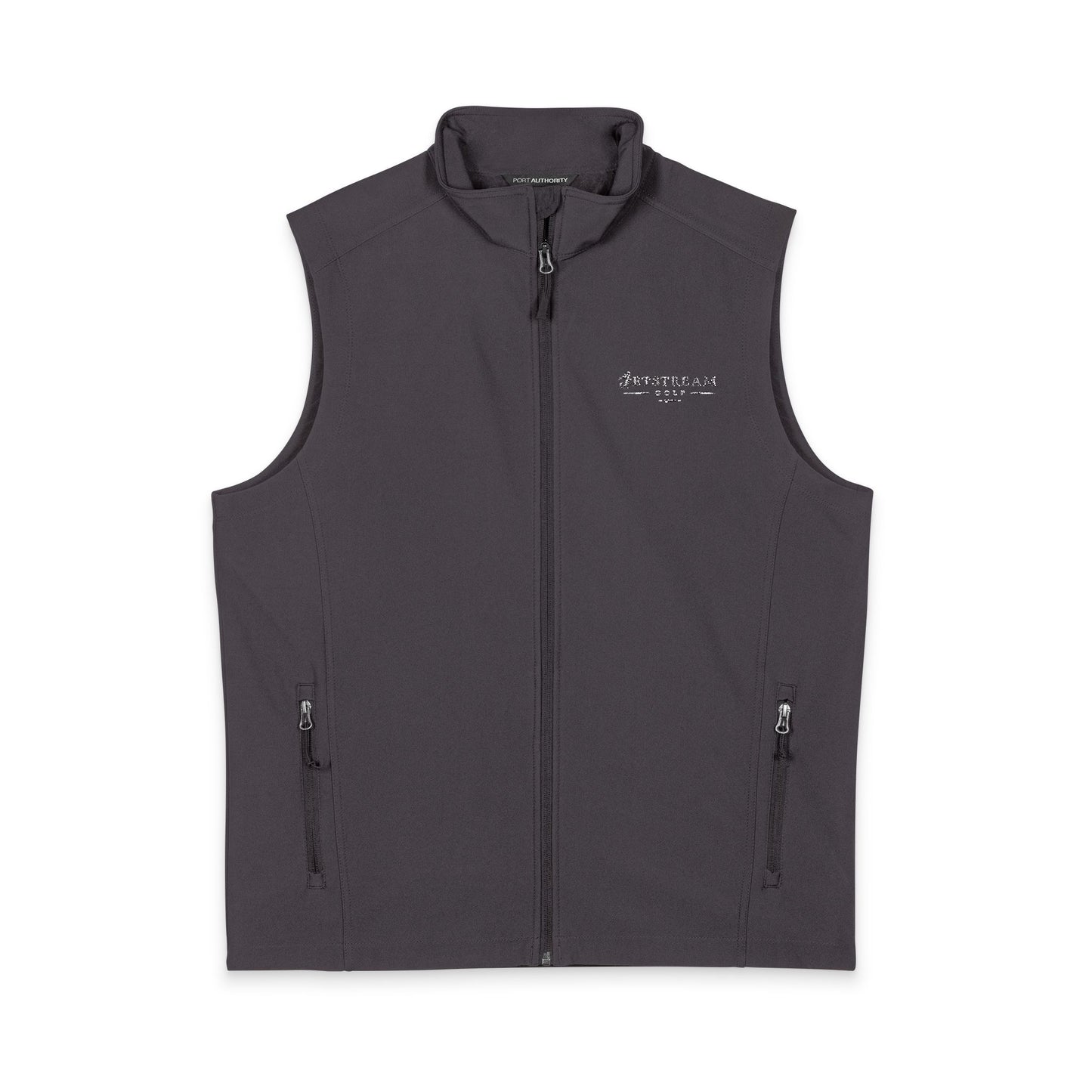 Men's Embroidered Soft Shell Vest — Lightweight Windproof Work & Travel Layer