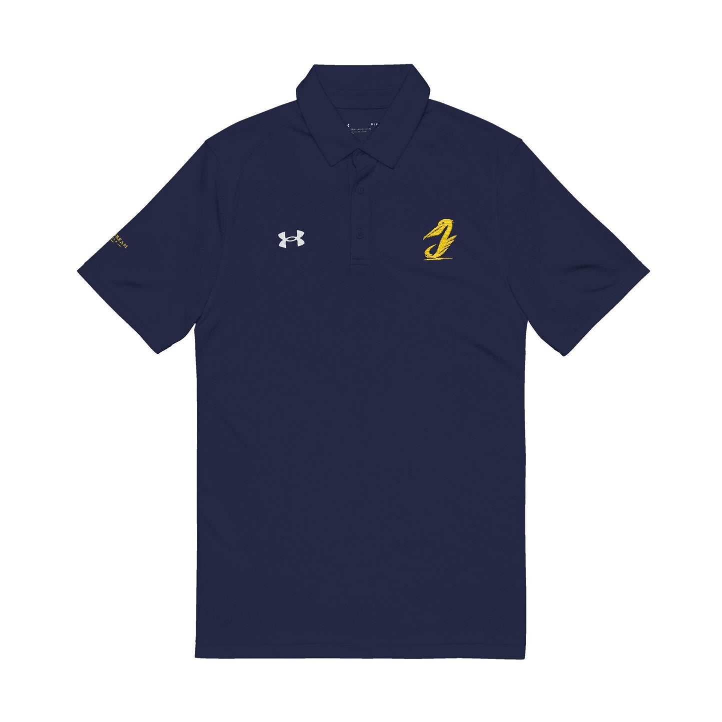 Embroidered Black Polo Shirt — Gold Logo (Men’s Under Armour)