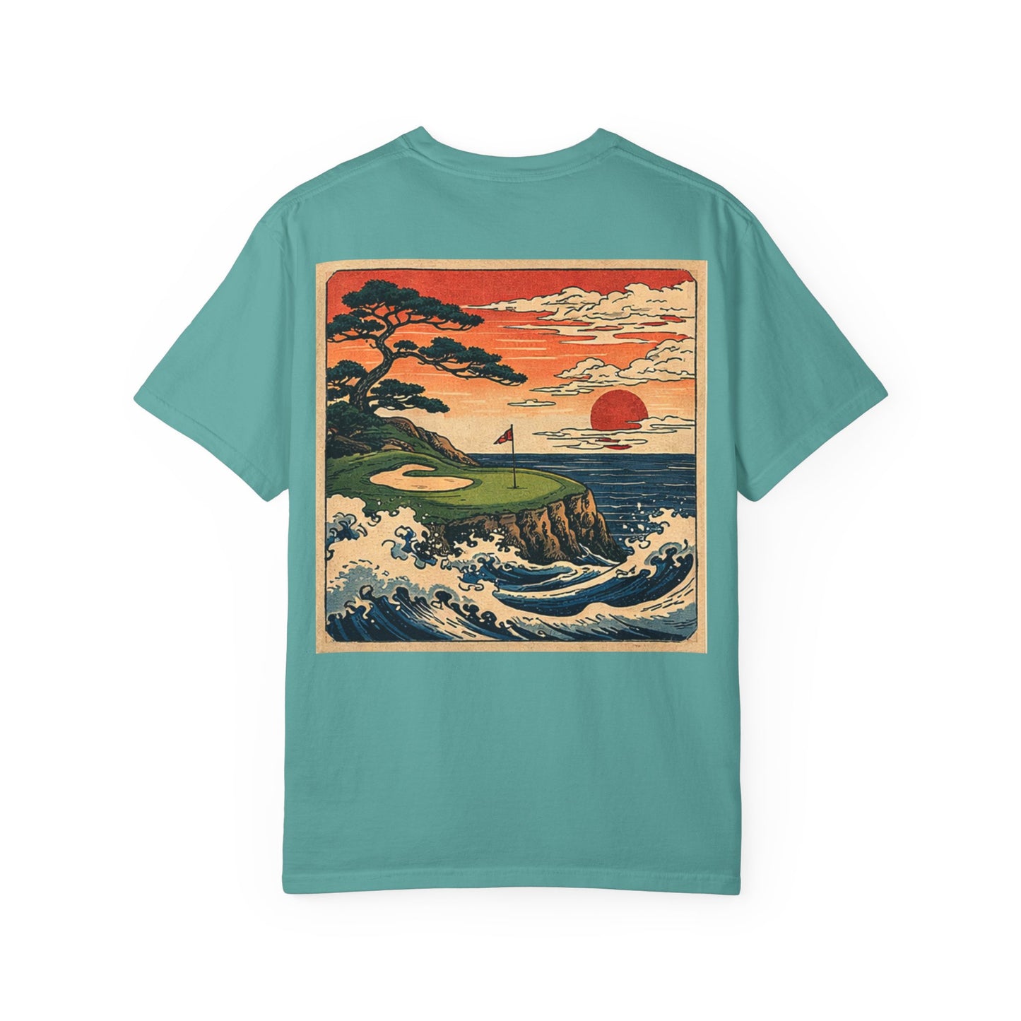 T-Shirt — Vintage Japanese Wave Golf Shirt (Hokusai-Inspired)