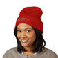 Embroidered Classic Cuffed Beanie — Minimal Winter Hat