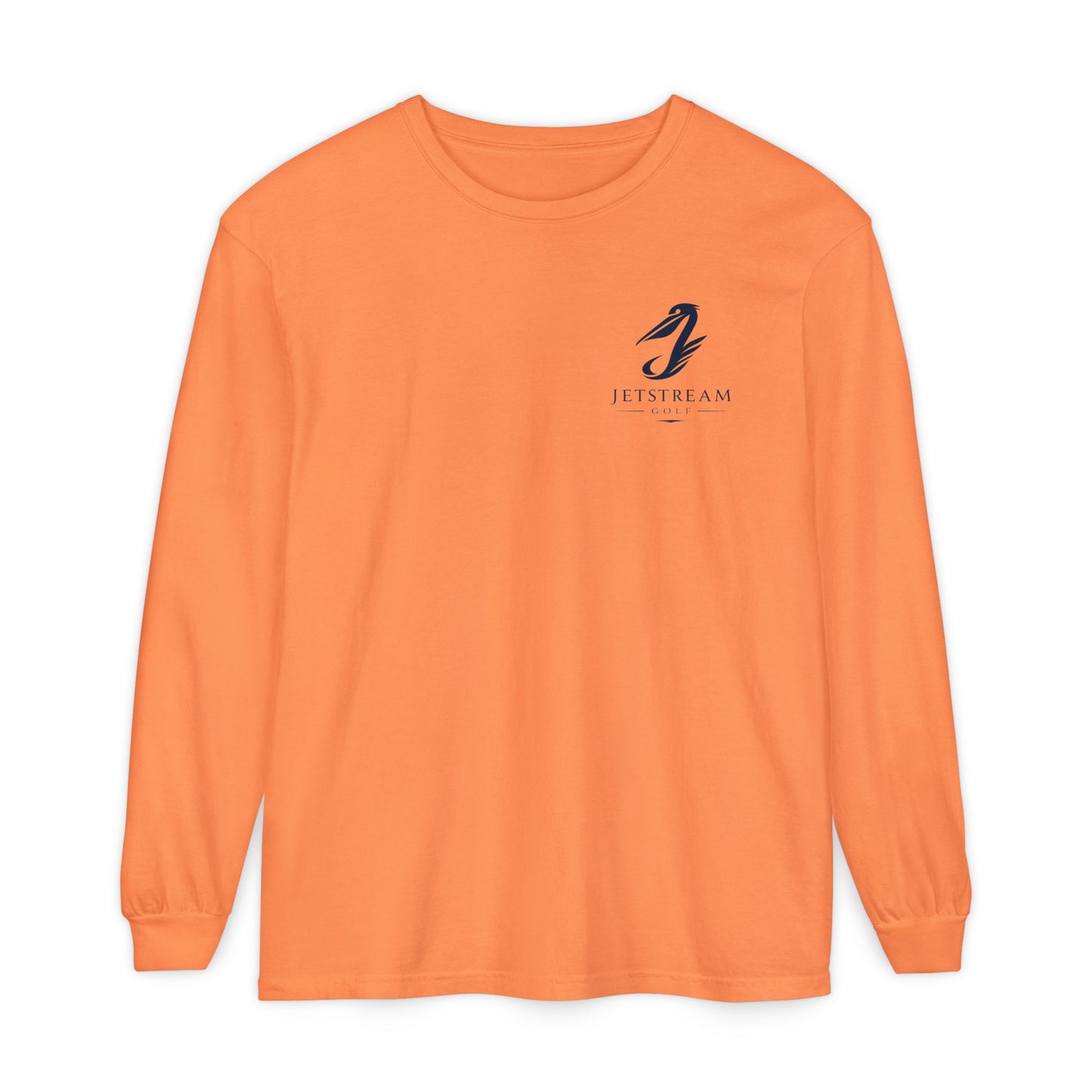 Jetstream Plane Long Sleeve Tee — Front Logo & Front-Facing Jet Graphic