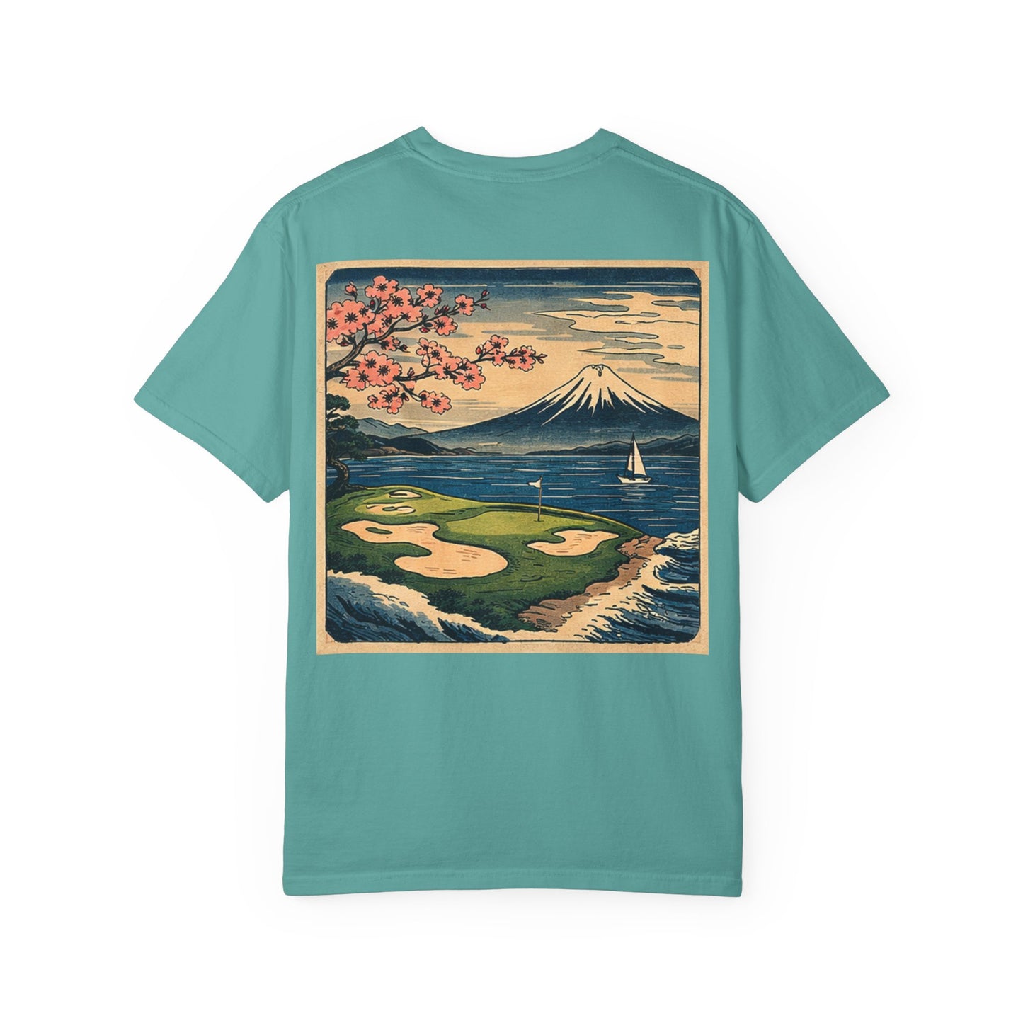 T-Shirt — Vintage Japanese Wave Golf Shirt (Hokusai-Inspired)