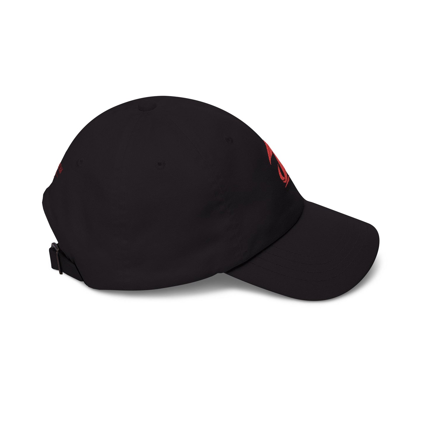 Dad Cap - Red Brushstroke Pelican Logo Embroidered Hat