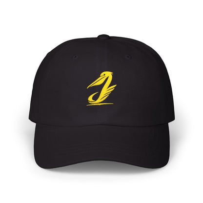 Embroidered Gold Script “J” Classic Dad Cap