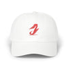 Dad Cap - Red Brushstroke Pelican Logo Embroidered Hat