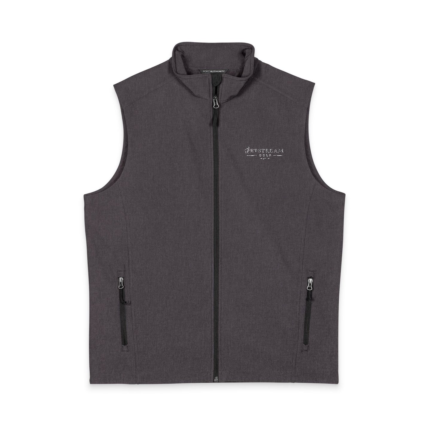 Men's Embroidered Soft Shell Vest — Lightweight Windproof Work & Travel Layer