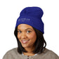 Embroidered Classic Cuffed Beanie — Minimal Winter Hat