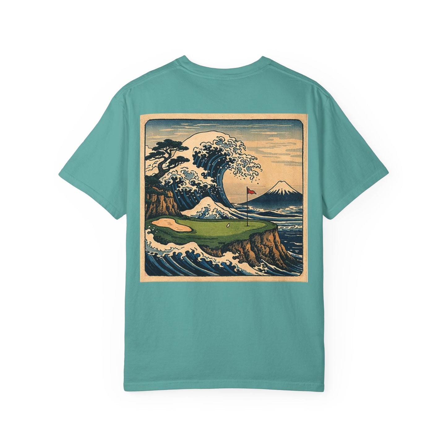 T-Shirt — Vintage Japanese Wave Golf Shirt (Hokusai-Inspired)