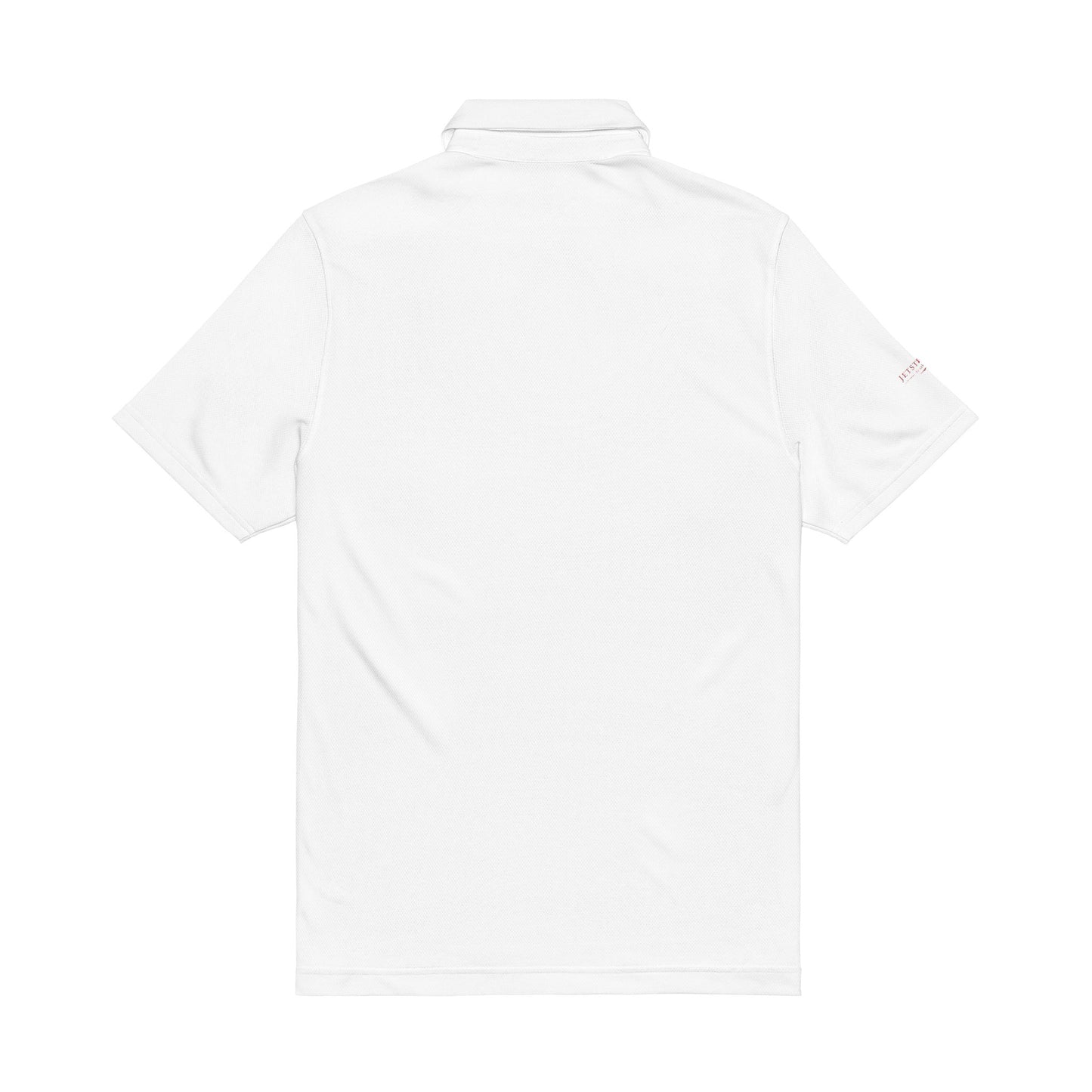 White Embroidered Anchor Polo Shirt — Men's Performance Under Armour