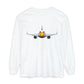 Jetstream Plane Long Sleeve Tee — Front Logo & Front-Facing Jet Graphic