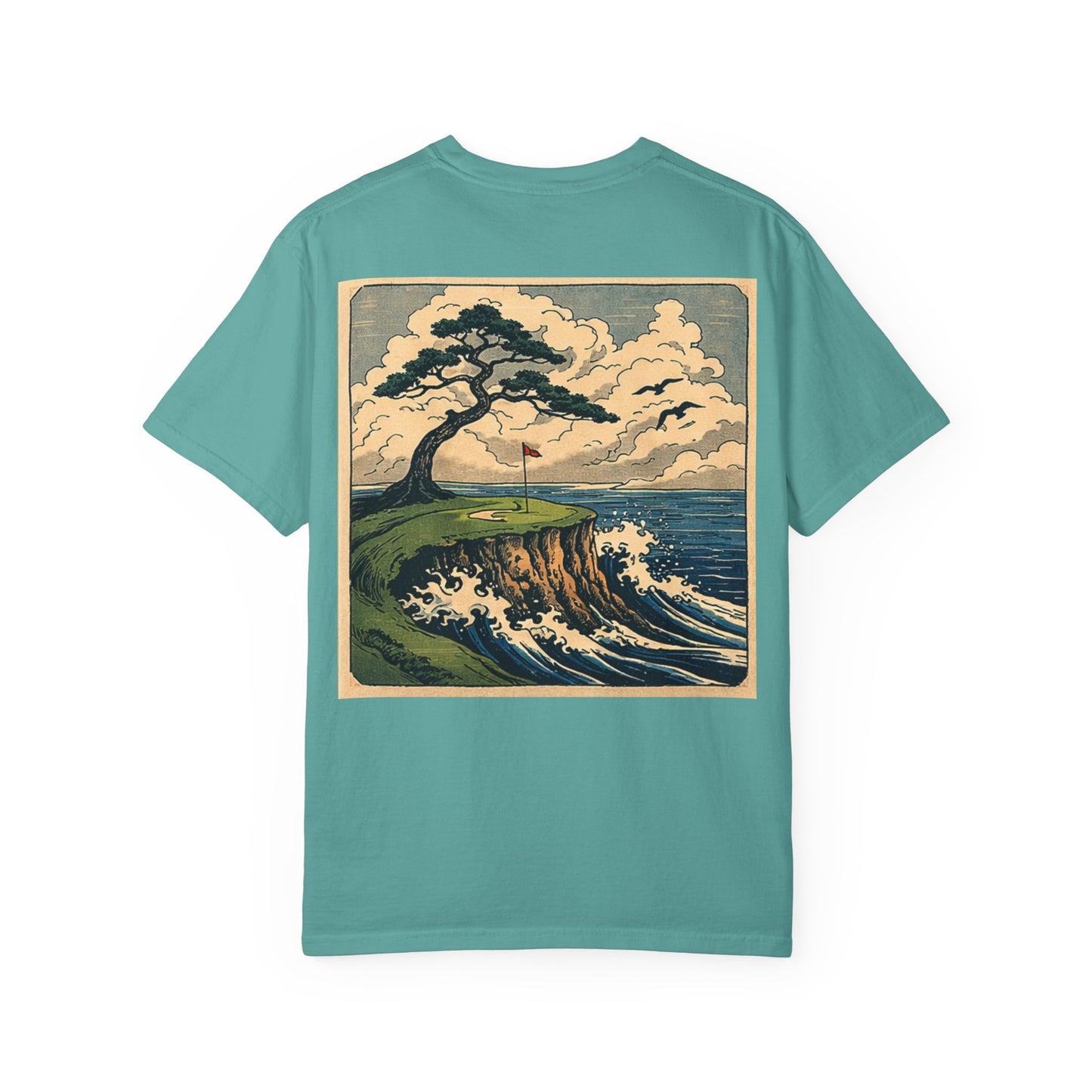 T-Shirt — Vintage Japanese Wave Golf Shirt (Hokusai-Inspired)