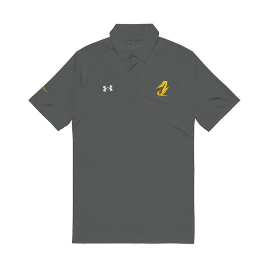 Embroidered Black Polo Shirt — Gold Logo (Men’s Under Armour)