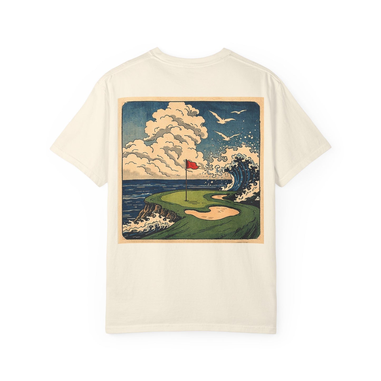 T-Shirt — Vintage Japanese Wave Golf Shirt (Hokusai-Inspired)