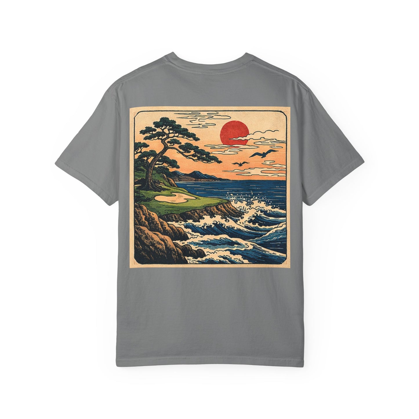 T-Shirt — Vintage Japanese Wave Golf Shirt (Hokusai-Inspired)