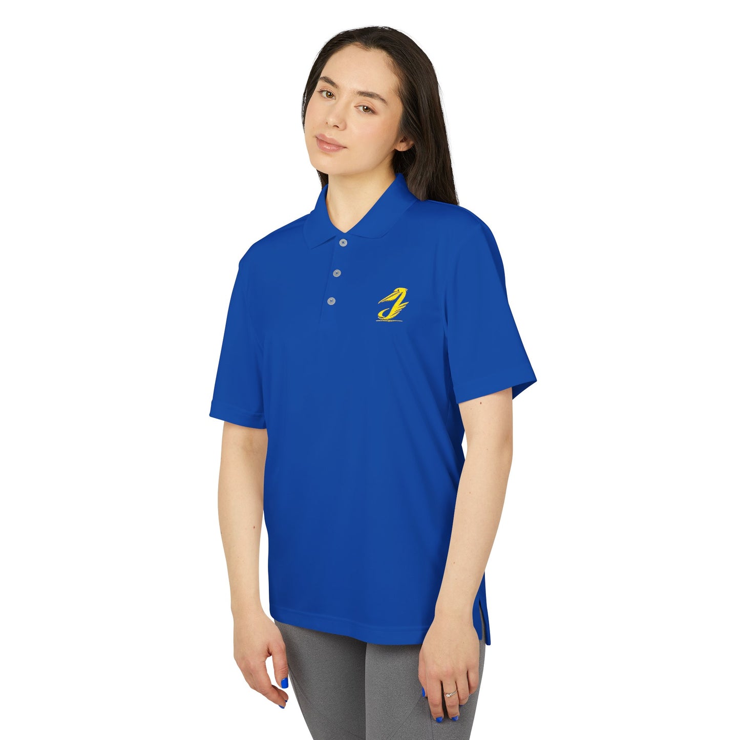 Performance Polo with Golden Embroidered Chest