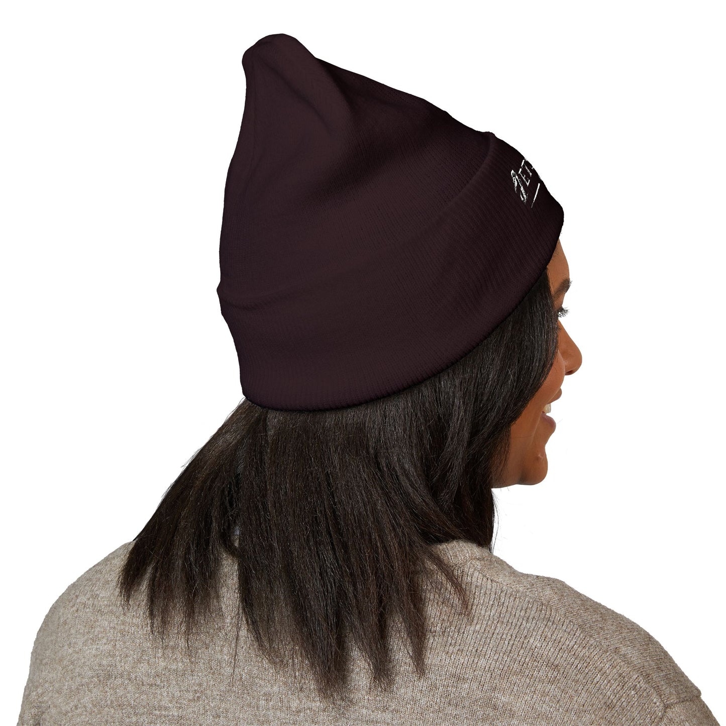 Embroidered Classic Cuffed Beanie — Minimal Winter Hat