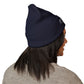 Embroidered Classic Cuffed Beanie — Minimal Winter Hat