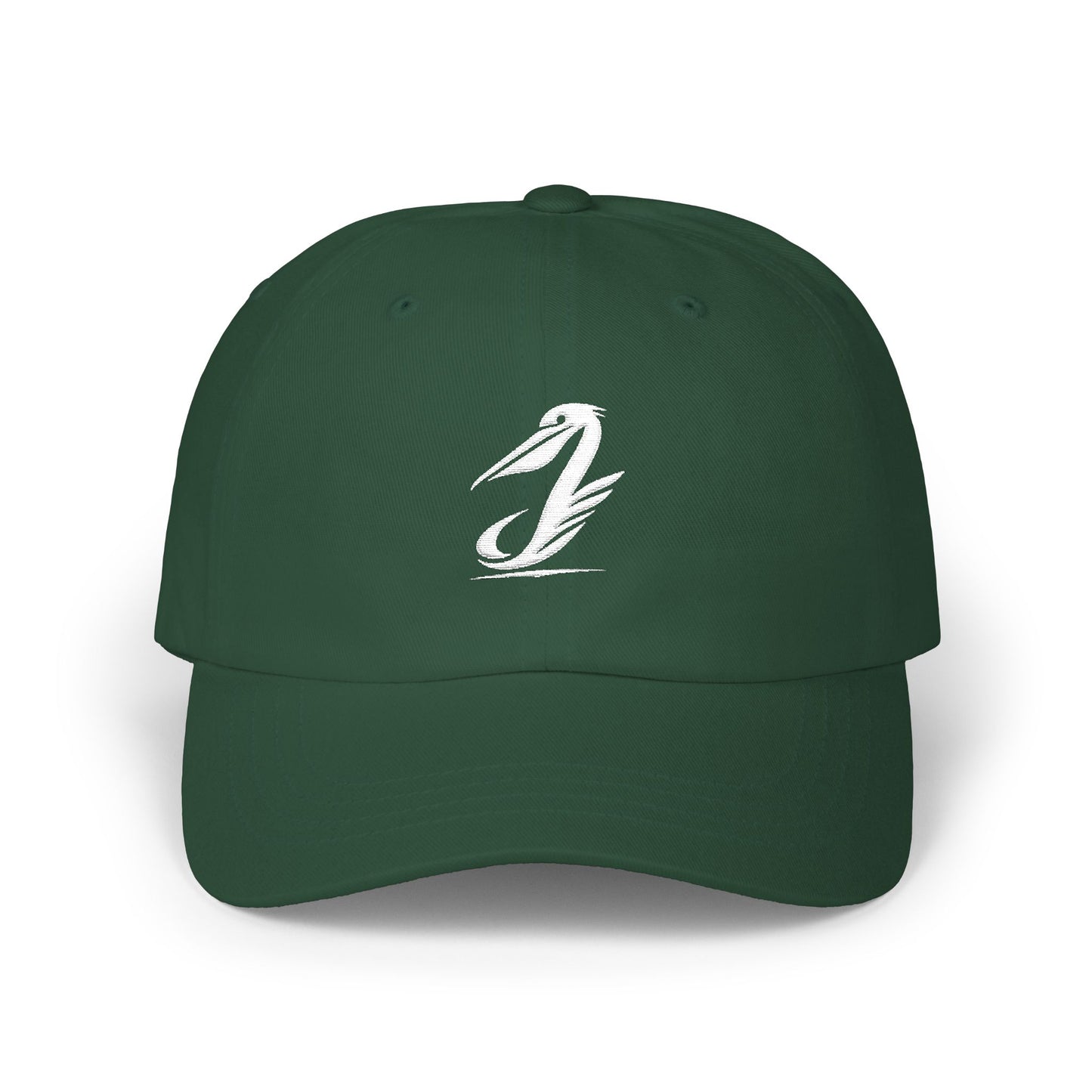 Embroidered Brushstroke Pelican Dad Cap — Jetstream Logo Baseball Hat