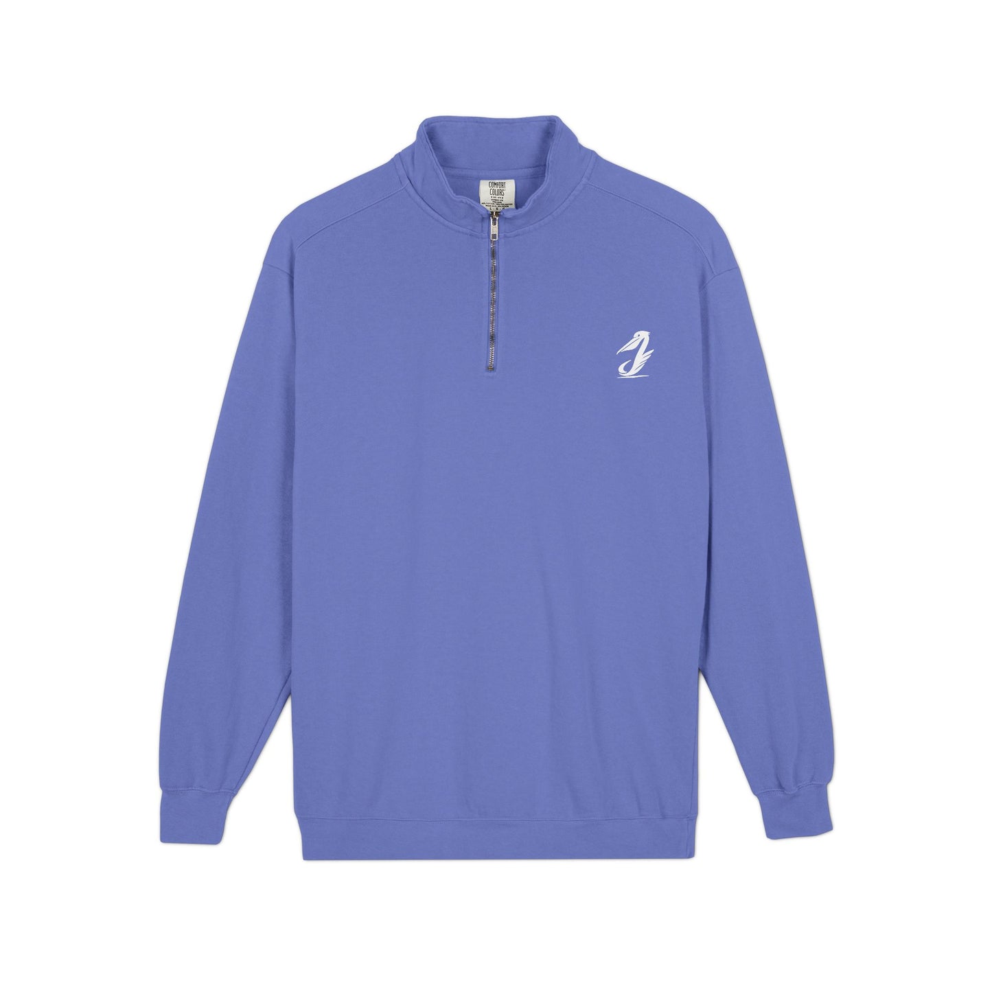 Quarter-Zip Sweatshirt — Minimalist Duck Logo Pullover (Back 'ESTYREAM' Text)