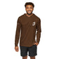 Brown Men's Sports Warmup Hoodie (AOP)