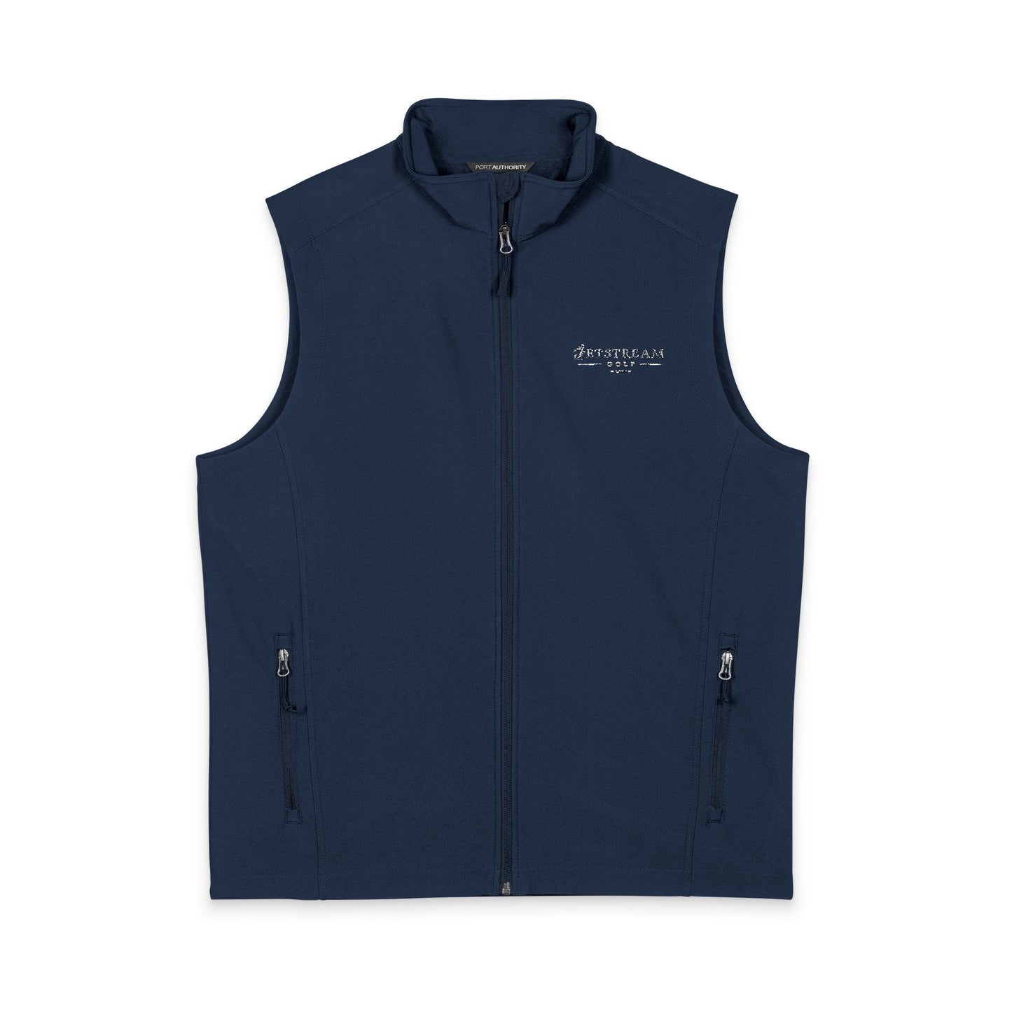 Men's Embroidered Soft Shell Vest — Lightweight Windproof Work & Travel Layer