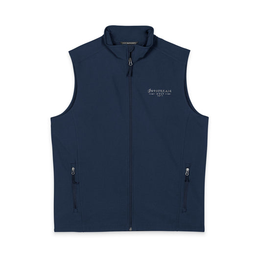 Men's Embroidered Soft Shell Vest — Lightweight Windproof Work & Travel Layer