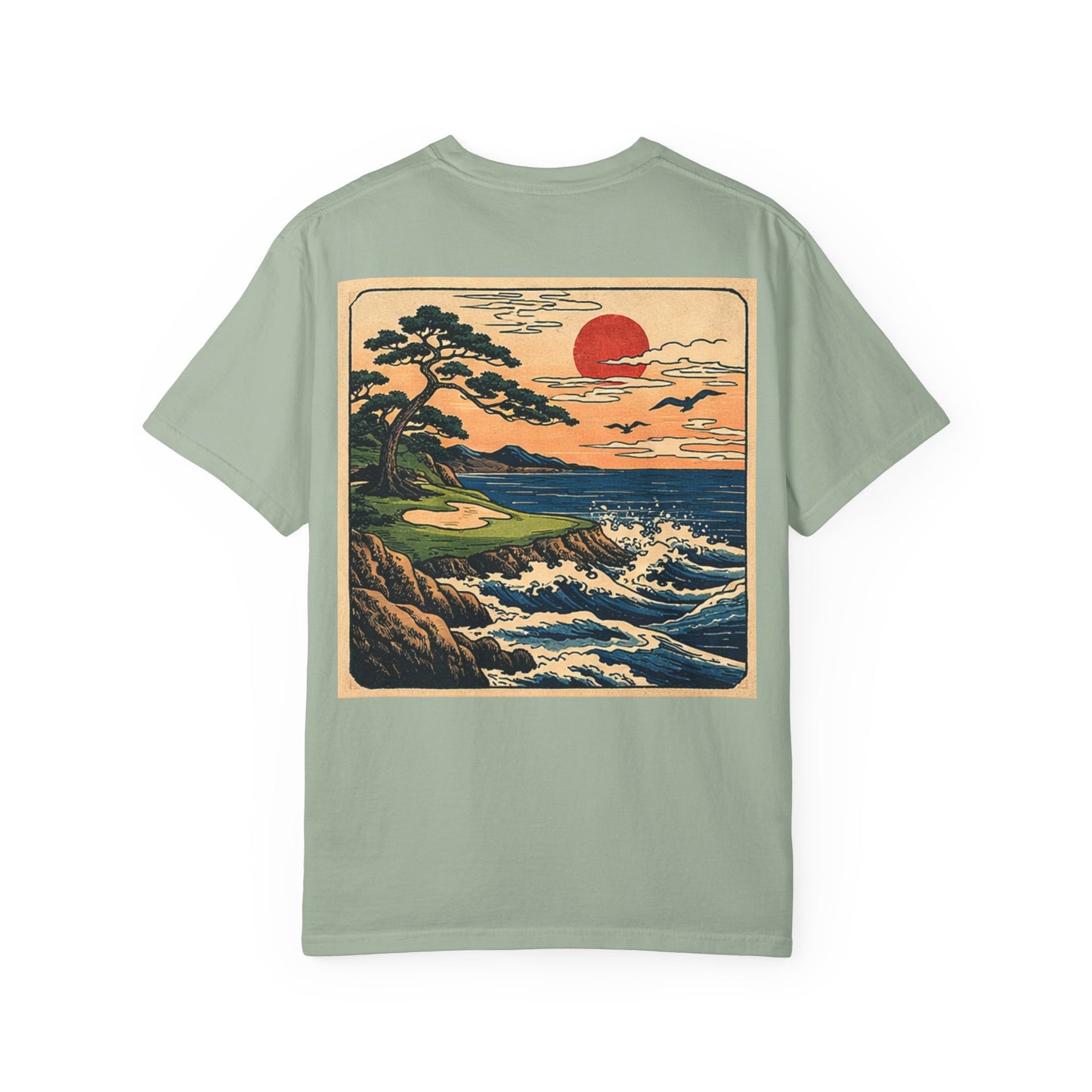 T-Shirt — Vintage Japanese Wave Golf Shirt (Hokusai-Inspired)