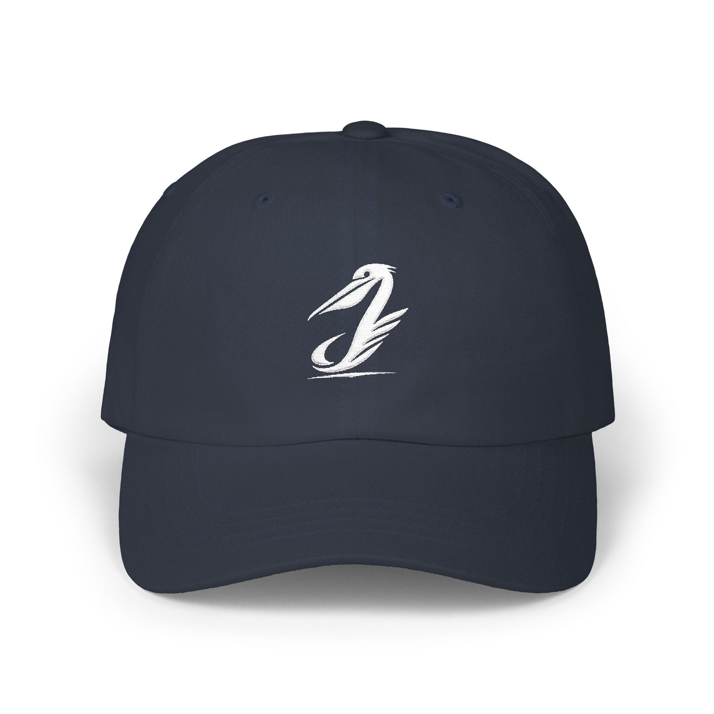 Embroidered Brushstroke Pelican Dad Cap — Jetstream Logo Baseball Hat